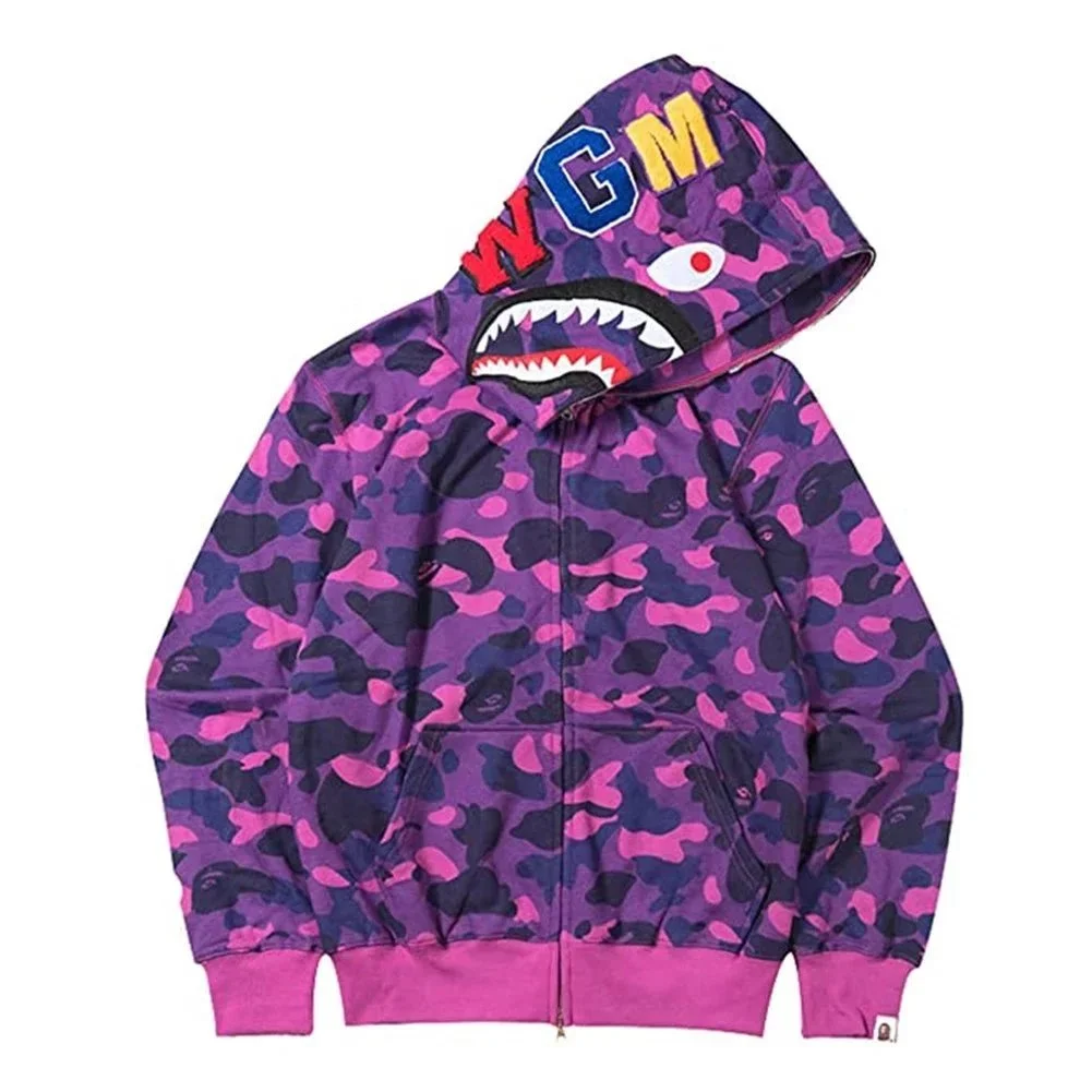 A Bathing Ape BAPE STA Purple Camo Hoodie
