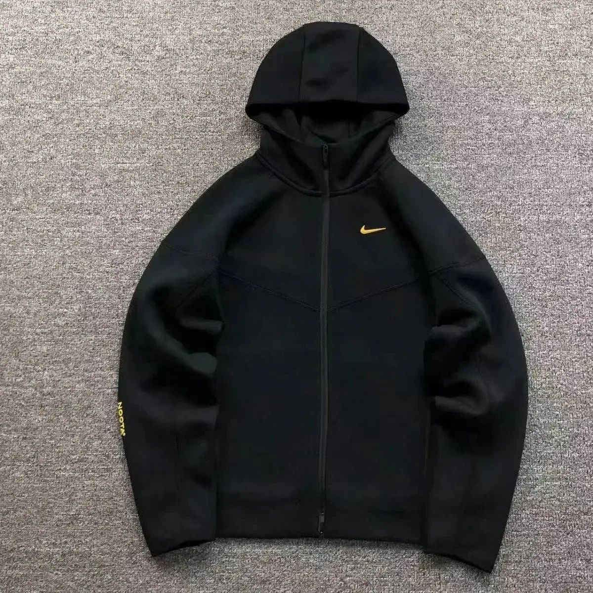 Nike Air Tech Fleece Black Yellow Hoodie