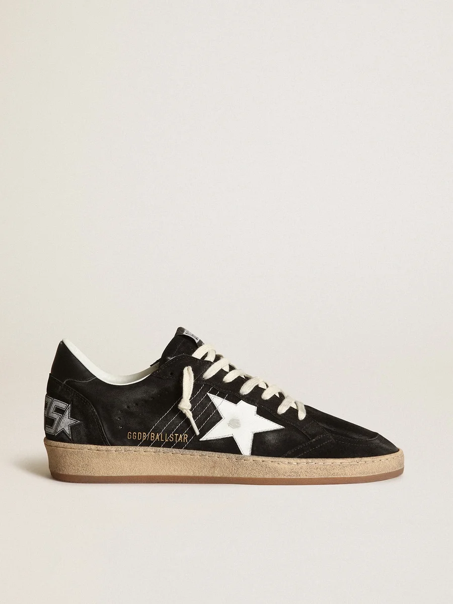 Golden Goose Ball Star Black Leather Sneakers