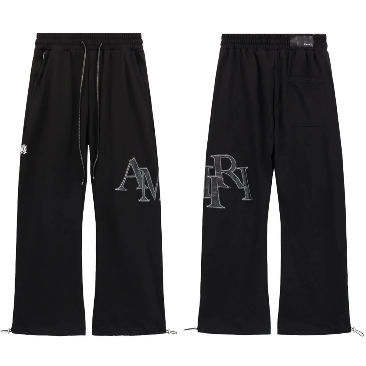 Amiri Black AMIRI Logo Wide Leg Pants