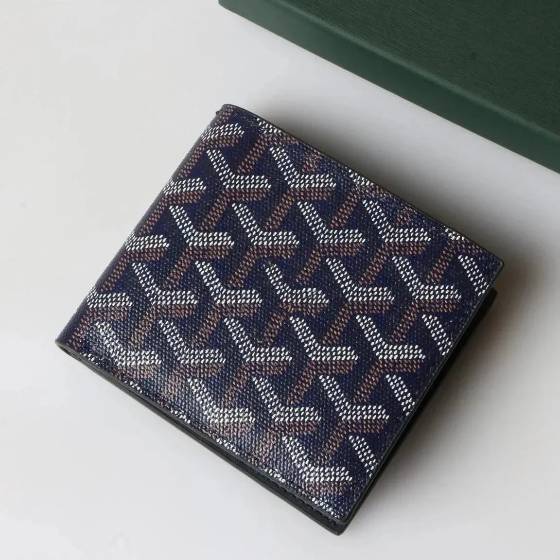 Goyard Saint Louis Wallet Navy & Brown