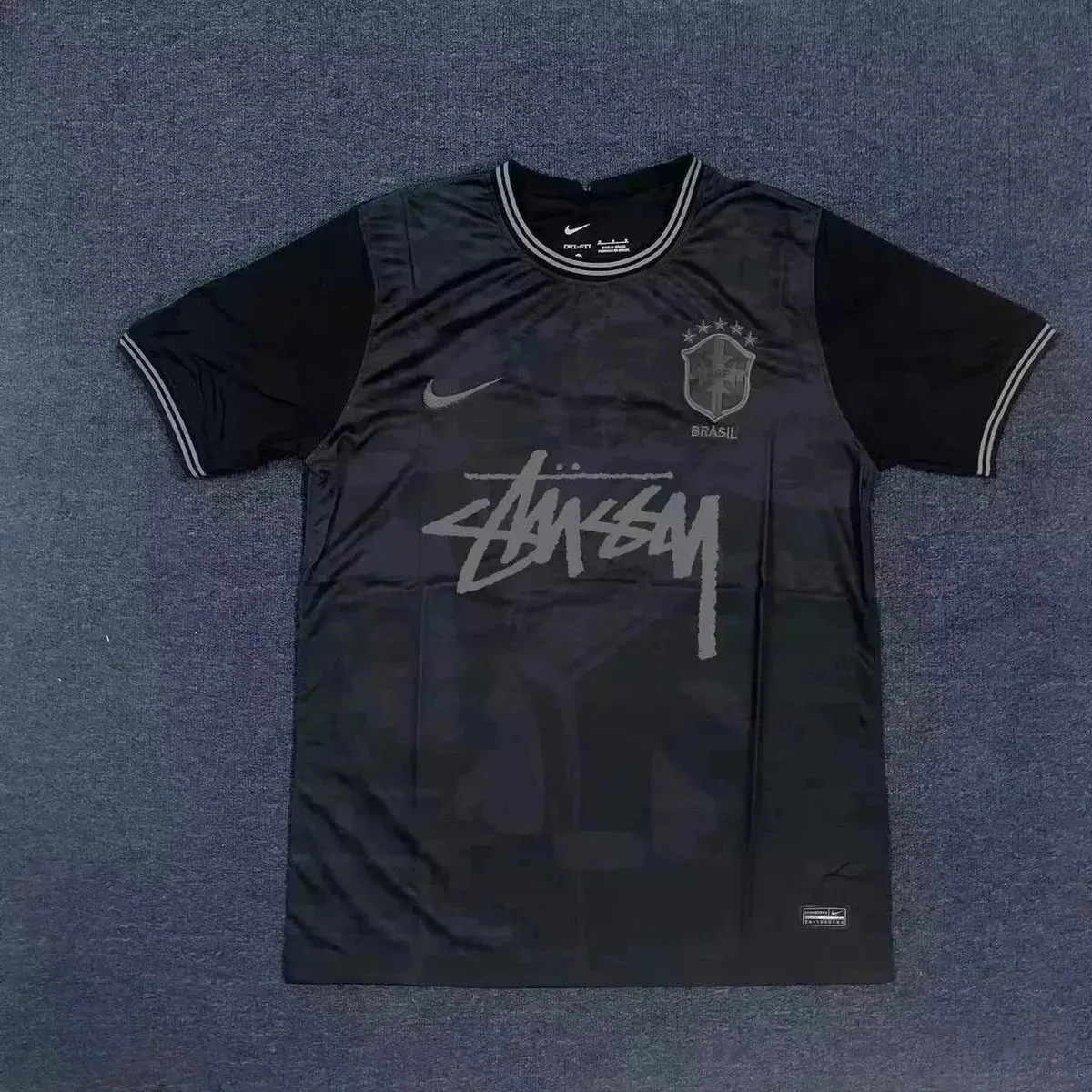 Nike x Stussy Brazil Jersey Black T-Shirt