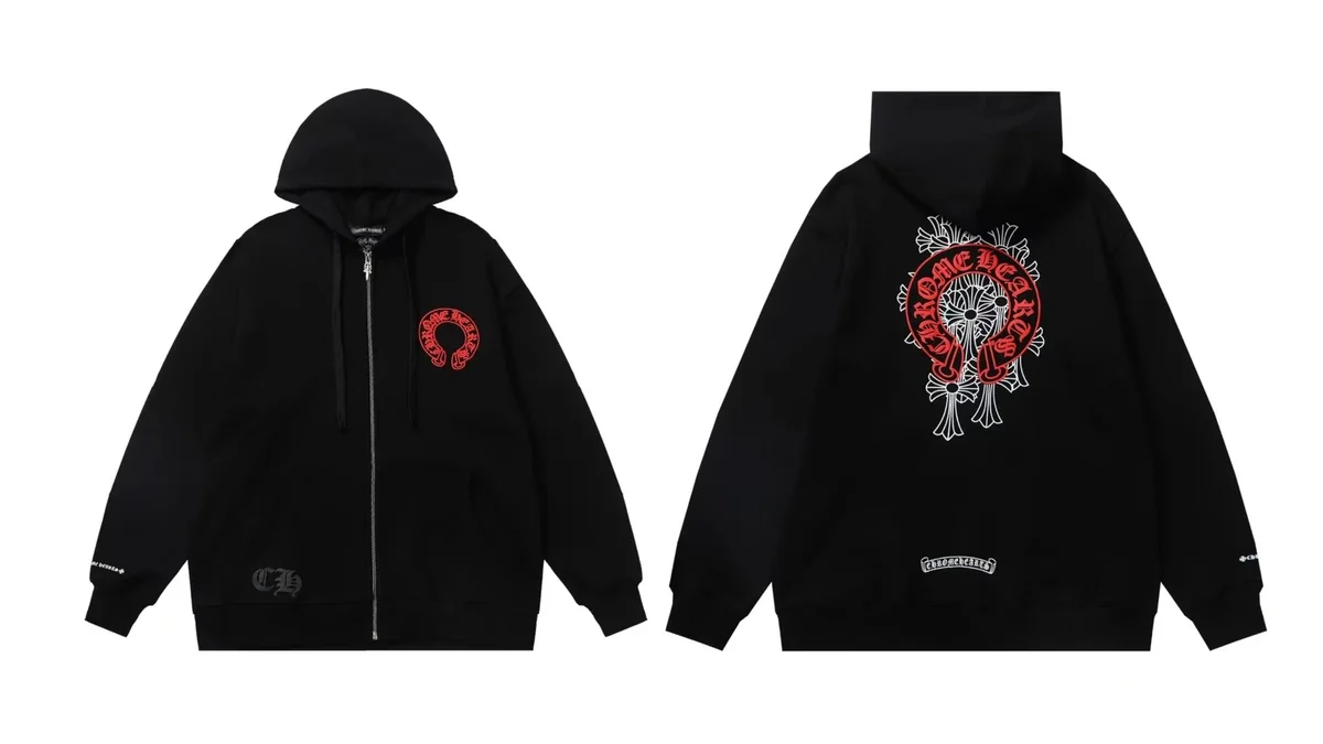 Chrome Hearts Zip-Up Hoodie Black 5005 Hoodies & Sweatshirts