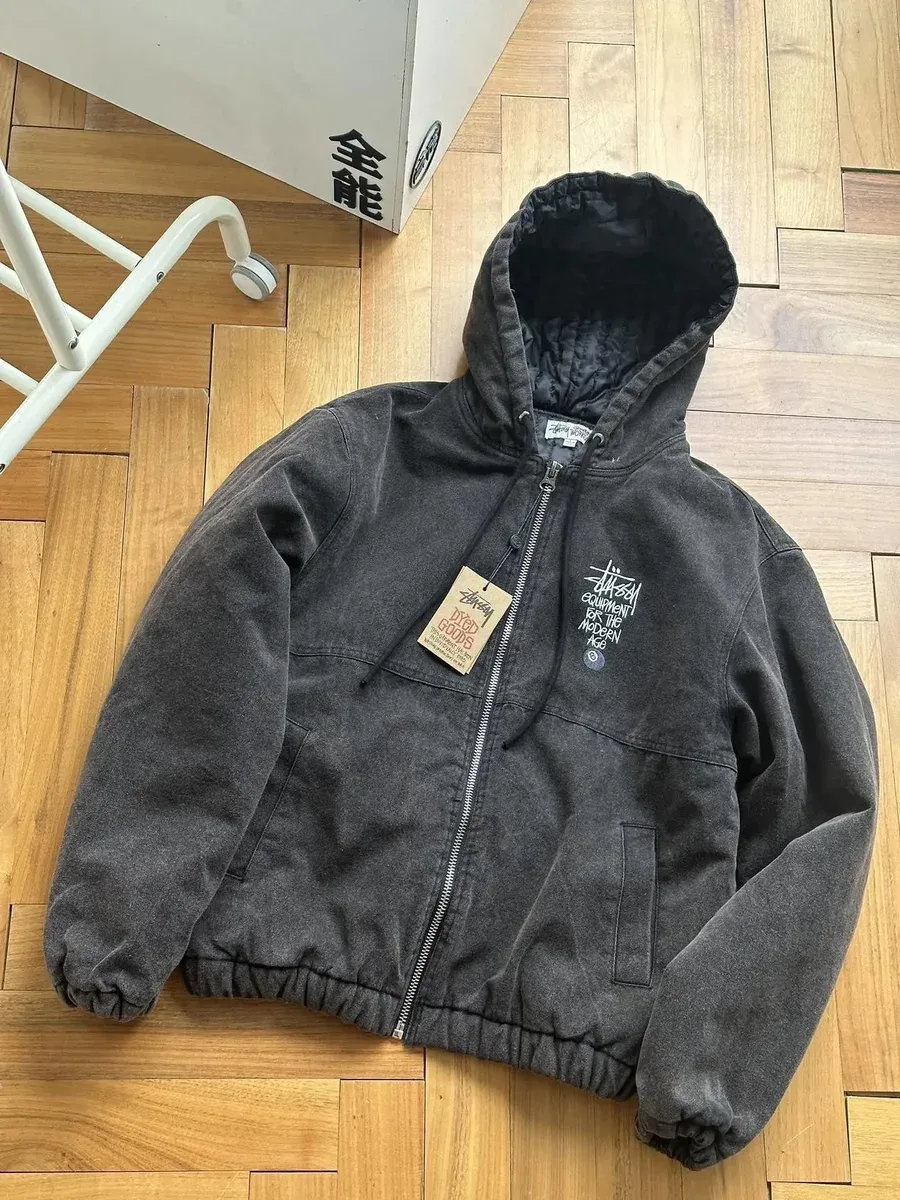 Stussy Basic Logo Hooded Jacket Black